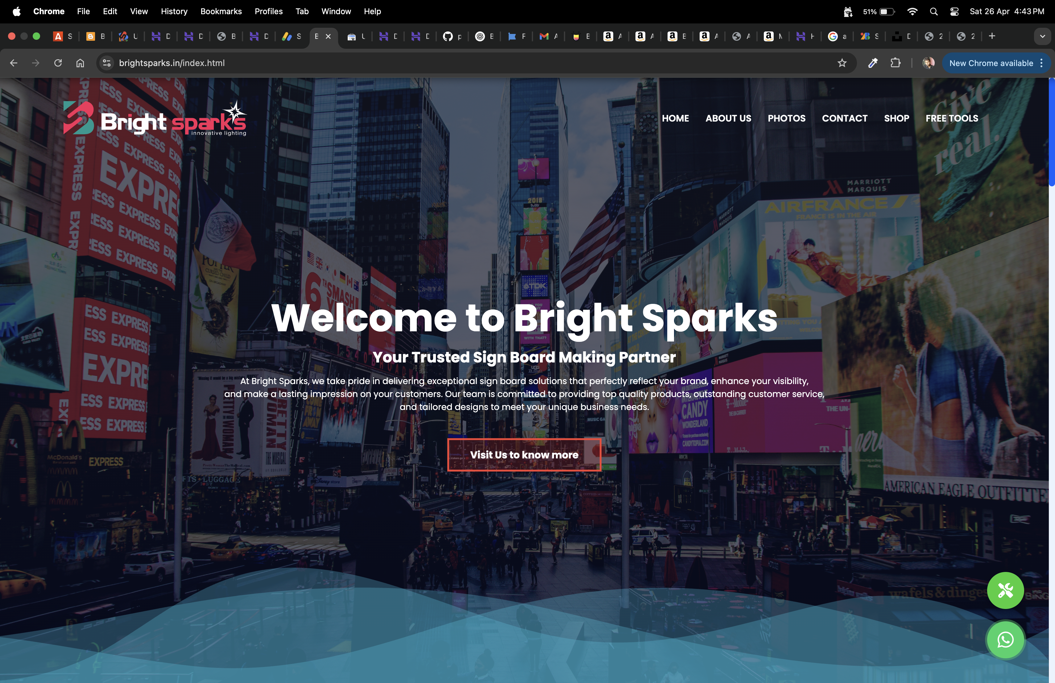 Brightsparks.in Signage